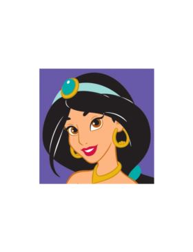 Zestaw kanwy z muliną - 12x12 cm - Księżniczki Disney - 576