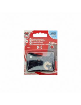 Oczka metalowe KOH-I-NOOR 7 - 13 mm - czarne - 20szt./opak.