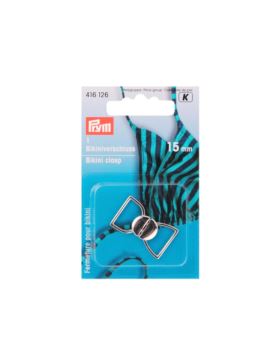 Zapięcie do bikini metalowe PRYM - 15 mm - srebrne - 416126