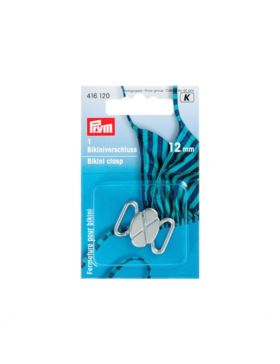 Zapięcie do bikini metalowe PRYM - 12 mm - srebrne - 416120