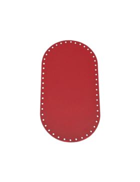 Spód do torby skórzany naturalny - Jucht - 260x140 mm (owal) - DO26-14