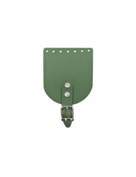 Klapka do etui skórzana naturalna na magnes (klamra) - Jucht - 100x120 mm - KLAP10X12P
