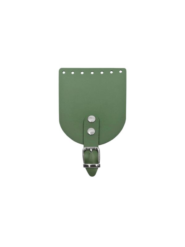 Klapka do etui skórzana naturalna na magnes (klamra) - Jucht - 100x120 mm - KLAP10X12P