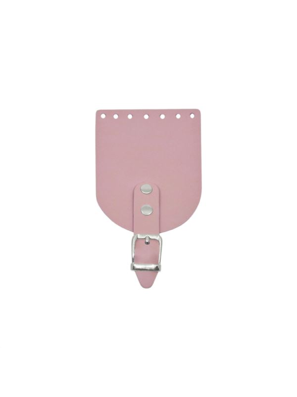 Klapka do etui skórzana naturalna na magnes (klamra) - Jucht - 100x120 mm - KLAP10X12P