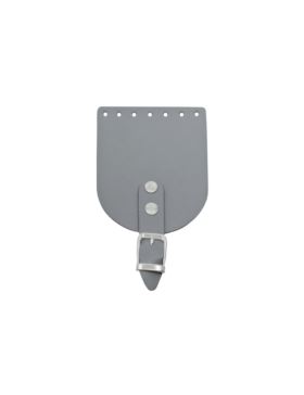Klapka do etui skórzana naturalna na magnes (klamra) - Jucht - 100x120 mm - KLAP10X12P