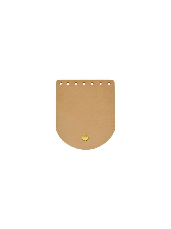 Klapka do etui skórzana naturalna na magnes - Jucht - 100x120 mm - KLAP10X12M