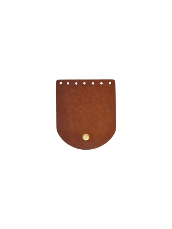 Klapka do etui skórzana naturalna na magnes - Jucht - 100x120 mm - KLAP10X12M