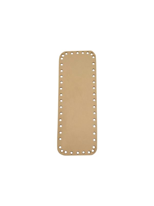 Spód do torby skórzany naturalny - Jucht - 250x80 mm (prostokąt) - DP25-8