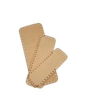 Spód do torby skórzany naturalny - Jucht - 250x80 mm (prostokąt) - DP25-8