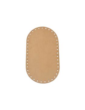 Spód do torby skórzany naturalny - Jucht - 220x120 mm (owal) - DO22-12