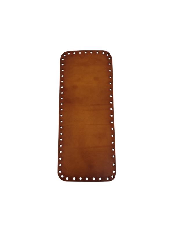 Spód do torby skórzany naturalny - Jucht - 300x120 mm (prostokąt) - DP30-12