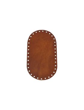 Spód do torby skórzany naturalny - Jucht - 180x100 mm (owal) - DO18-10