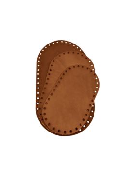 Spód do torby skórzany naturalny - Jucht - 180x100 mm (owal) - DO18-10