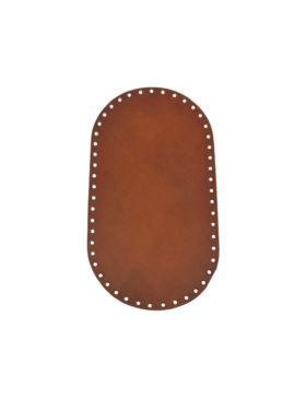 Spód do torby skórzany naturalny - Jucht - 260x140 mm (owal) - DO26-14