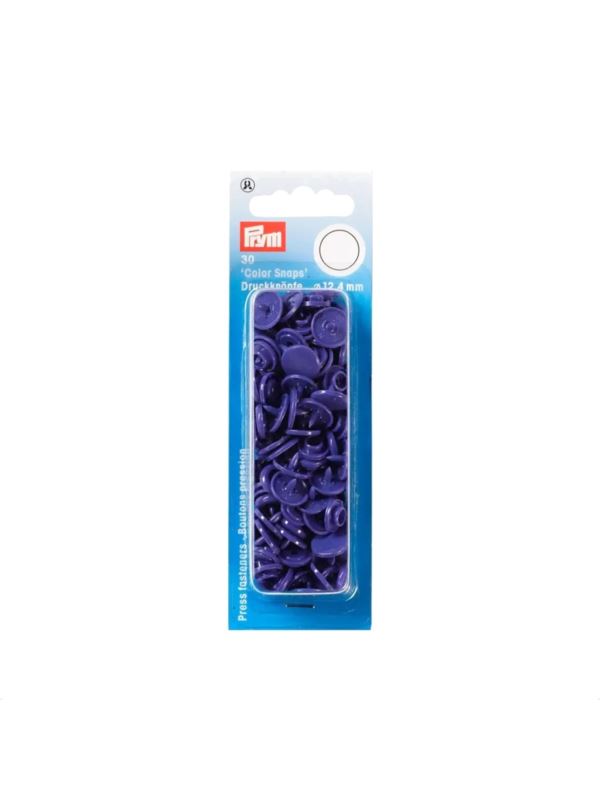 Napy plastikowe PRYM - 12,4 mm - purpurowe - 393135 - 30szt./opak.