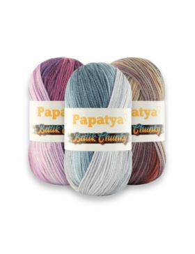 Włóczka/zestaw - Papatya - Batik Chunky - 16 kol. x 1 motek (100g) - 1,6kg/opak.