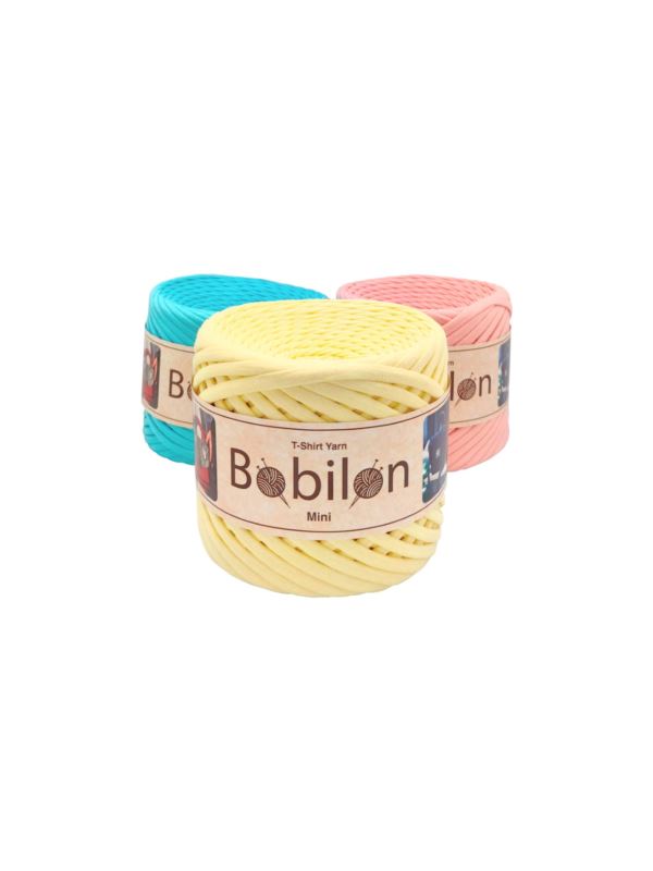 Włóczka - T-shirt Yarn - Bobilon Mini - 5-7 mm - ok.100mb/szt.