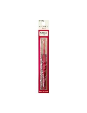 Szydełko aluminiowe z ergonomiczną rączką japońskie TULIP - Etimo Red