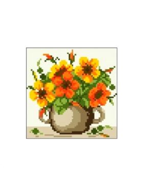 Kanwa z nadrukiem GRAFIKO - 15x15 cm - 0549