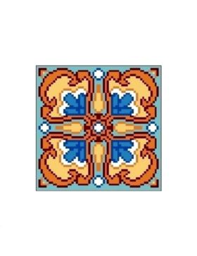 Kanwa z nadrukiem GRAFIKO - 15x15 cm - 0545-9