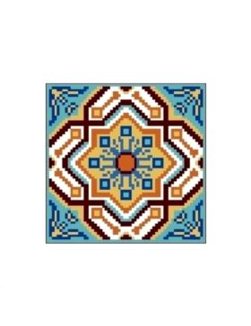 Kanwa z nadrukiem GRAFIKO - 15x15 cm - 0544-8