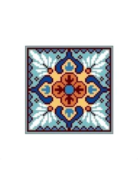 Kanwa z nadrukiem GRAFIKO - 15x15 cm - 0543-7