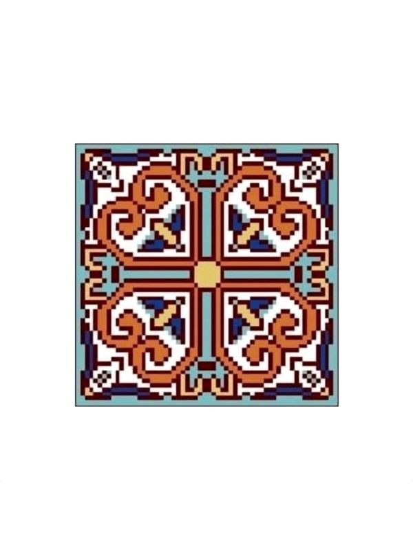 Kanwa z nadrukiem GRAFIKO - 15x15 cm - 0540-4