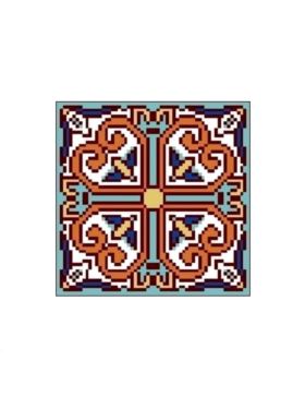 Kanwa z nadrukiem GRAFIKO - 15x15 cm - 0540-4