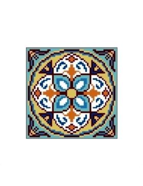 Kanwa z nadrukiem GRAFIKO - 15x15 cm - 0538-2
