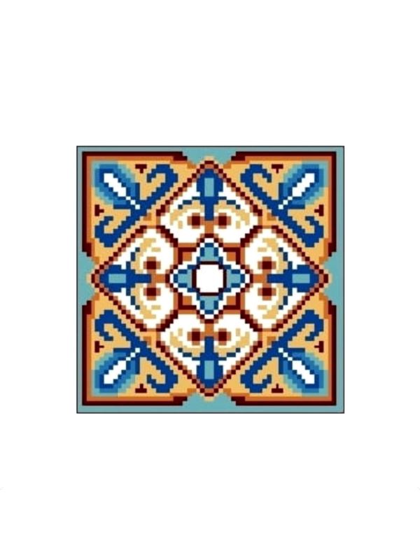 Kanwa z nadrukiem GRAFIKO - 15x15 cm - 0537-1