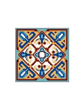 Kanwa z nadrukiem GRAFIKO - 15x15 cm - 0537-1