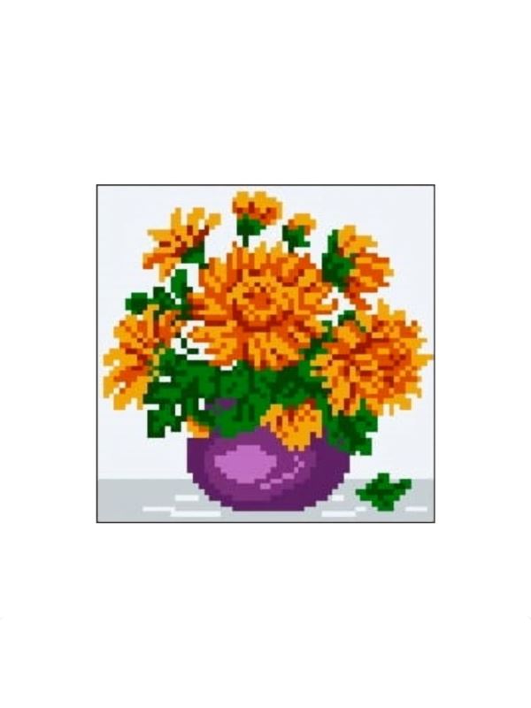 Kanwa z nadrukiem GRAFIKO - 15x15 cm - 0524
