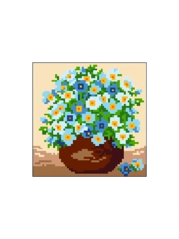 Kanwa z nadrukiem GRAFIKO - 15x15 cm - 0523