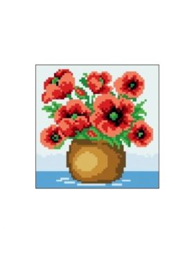 Kanwa z nadrukiem GRAFIKO - 15x15 cm - 0521