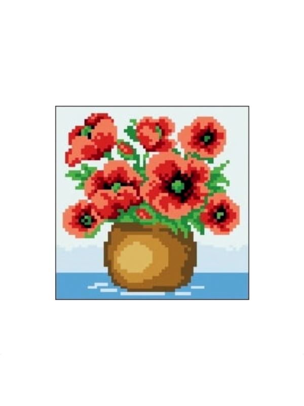 Kanwa z nadrukiem GRAFIKO - 15x15 cm - 0521