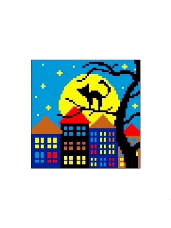 Kanwa z nadrukiem GRAFIKO - 15x15 cm - 0517