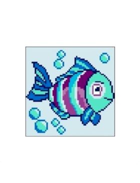 Kanwa z nadrukiem GRAFIKO - 15x15 cm - 0504-4