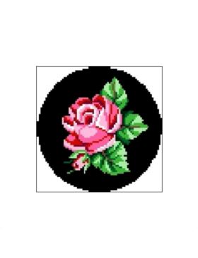 Kanwa z nadrukiem GRAFIKO - 15x15 cm - 0399