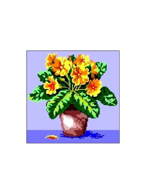 Kanwa z nadrukiem GRAFIKO - 15x15 cm - 0398