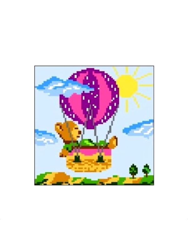 Kanwa z nadrukiem GRAFIKO - 15x15 cm - 0388