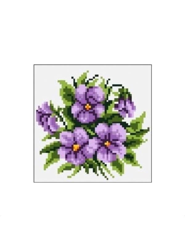Kanwa z nadrukiem GRAFIKO - 15x15 cm - 0375