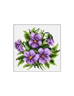 Kanwa z nadrukiem GRAFIKO - 15x15 cm - 0375