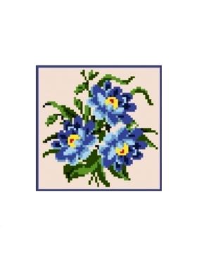 Kanwa z nadrukiem GRAFIKO - 15x15 cm - 0371
