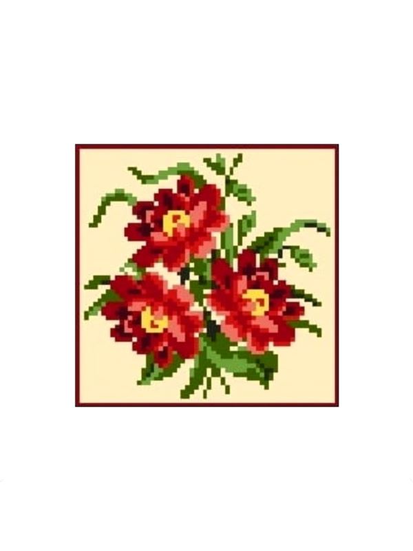 Kanwa z nadrukiem GRAFIKO - 15x15 cm - 0370