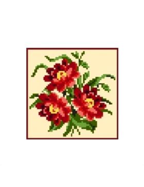 Kanwa z nadrukiem GRAFIKO - 15x15 cm - 0370
