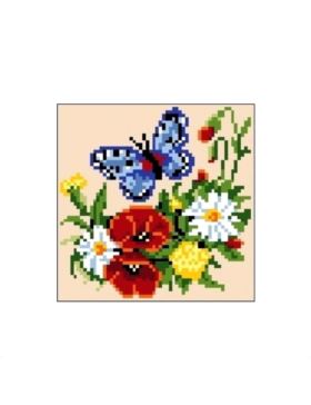 Kanwa z nadrukiem GRAFIKO - 15x15 cm - 0369