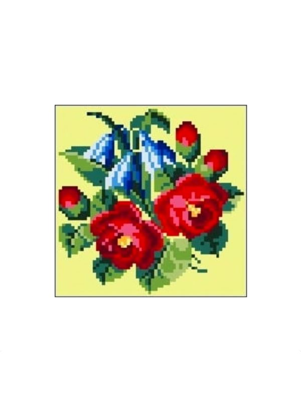 Kanwa z nadrukiem GRAFIKO - 15x15 cm - 0366
