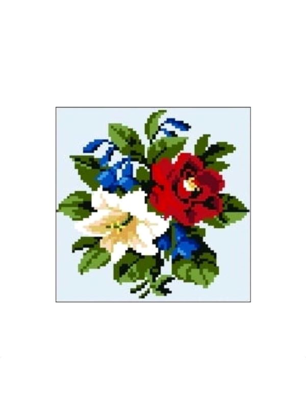 Kanwa z nadrukiem GRAFIKO - 15x15 cm - 0365