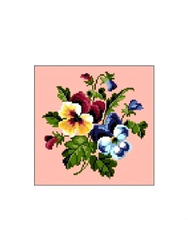 Kanwa z nadrukiem GRAFIKO - 15x15 cm - 0364