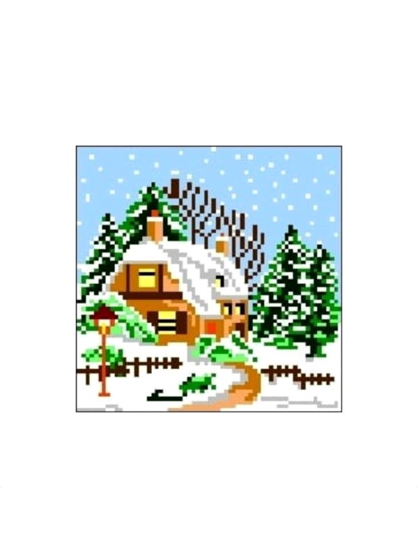 Kanwa z nadrukiem GRAFIKO - 15x15 cm - 0363
